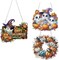 3 Pack Halloween Hanging Diamond Art Kit for Adults – 5D Double-Sided Acrylic Rhinestone DIY Window Pendant Craft Set, Special Shaped Diamond Painting Decor